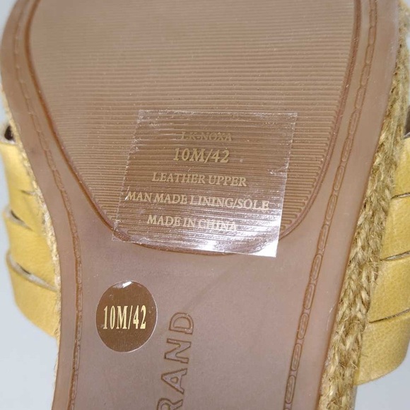 Lucky Brand Noxa Open Toe Boho 10M Leather Block Heel Sandals - Picture 11 of 14